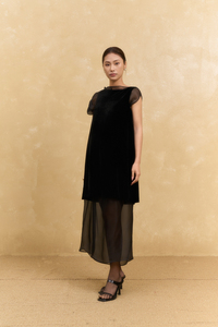 Vestido a Rayas Teñido con Hilo para Mujer, con Detalle de Botones y Abertura Lateral, Corte Holgado y Relajado, Estilo Casual Minimalista Transpirable para Verano - Product Image 3