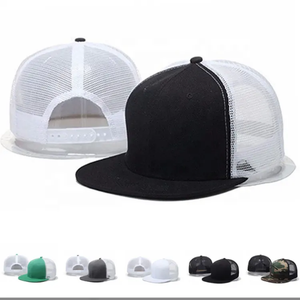 Fashion Adjustable Hip-Hop 6 Panel Snapback <b>Cap</b> Casual <b>Flat</b> Brimmed Mesh Trucker Hats for Men and Women - Product Image 6