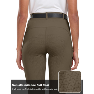 Women Horse Riding Breeches Athletic Fit Professional Four Season Competition Trousers Breathable Lightweight Fabric Breeches - Product Image 6