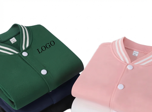 Veste universitaire unisexe, col marin, manches régulières, couleur unie, fermeture à boutons, polyester tricoté, vêtement décontracté pour le printemps - Product Image 5