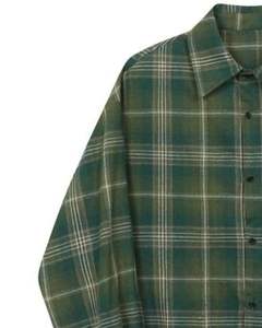 Men Olive Green Plaid Casual <b>Shirt</b> Cotton Polyester Long Sleeve <b>Button</b> Down Check <b>Shirt</b> For Wholesale OEM Export Supply Market - Product Image 3