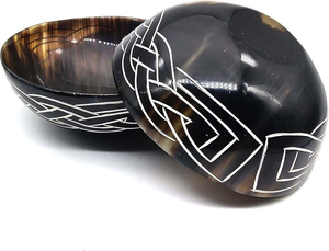 ชามเขาสัตว์ทำมือ ของตกแต่งบ้านสุดพิเศษ ของขวัญ ชามเขาสัตว์แบบดั้งเดิม งานฝีมืออินเดีย ภาชนะใส่อาหารบนโต๊ะอาหาร สำหรับเสิร์ฟอาหารค่ำ ราคาประหยัด - Product Image 3