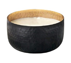 Porte-bougie en forme de bol martelé noir, 20 pièces, style bol en or - Product Image 1