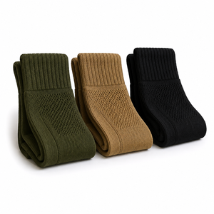 Feenix Wholesale Khaki Men's Cushion Cotton Sport Crew Knee High <b>Boot</b> Tactical <b>Socks</b> Jungle Olive Green Knitted Olive Green <b>Sock</b> - Product Image 2