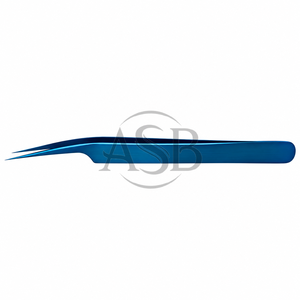 Pinzas para Extensión de Pestañas Rectas, Punta Fina Azul, Pinzas Profesionales de Acero Inoxidable para Extensión de Pestañas, Logotipo Personalizado - Product Image 5