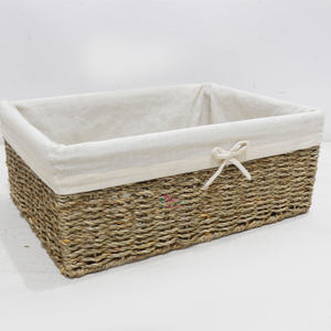 Natural Woven <b>Rectangle</b> Seagrass Baskets Versatile Organizer <b>Bins</b> for Home Decoration & Storage Vietnam Artex Dong Thap - Product Image 3