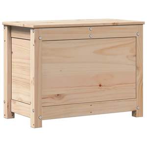 Caja de Almacenamiento Decorativa de Madera Maciza de Pino Natural, 23.6 x 12.6 x 17.9 Pulgadas - Product Image 2