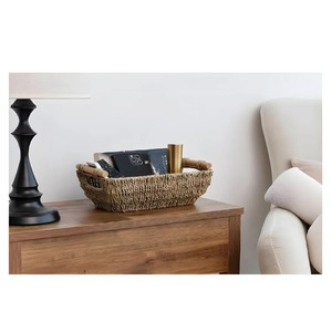 Juego de 2 cestas de almacenamiento de mimbre tejidas a mano, cesta de almacenamiento hecha a mano, venta al por mayor, ecológica, hecha en Vietnam - Product Image 6