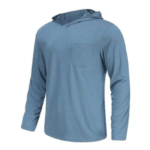 Camisa con Capucha de Manga Larga para Hombre, Color Sólido, con Bolsillo en el Pecho, Corte Regular, para Todas las Temporadas - Product Image 3