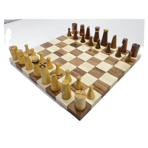 Atractivo tablero de ajedrez de bloque con piezas de ajedrez de nuevo estilo para regalo - Product Image 1