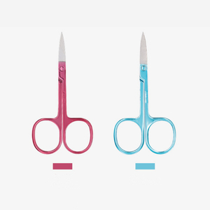 Ciseaux de manucure en acier inoxydable, lame droite, manche rond, 87 mm, coupe-cuticules durable pour adultes, soin des ongles de précision - Product Image 6