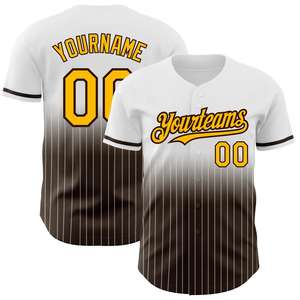 Camisas de béisbol personalizadas para hombre, talla estadounidense, con costuras degradadas, logo e nombre impresos - Product Image 4