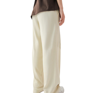 Pantalones Anchos de Corte Holgado para Hombre, 100% Algodón Ecológico, Venta al Por Mayor, Cintura Elástica Personalizada, Bolsillos Laterales, Dobladillo Abierto, Estilo Casual - Product Image 1
