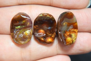 Natural <b>Mexican</b> Fire Agate Druzy Cabochon Smooth Oval Shape Loose Gemstone for Jewelry - Product Image 2