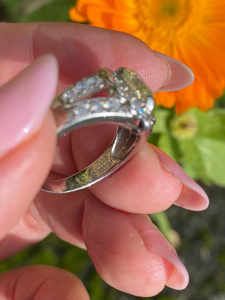 Bague florale en moissanite jaune 1 carat taille marquise pour femme, en argent 925 original, pour mariage, promesse ou cadeau pour les amoureux - Product Image 4