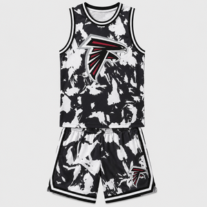 Maillot de basket-ball personnalisé de haute qualité pour hommes, en mesh, avec logos d'équipe, séchage rapide, polyester, sublimation, très demandé, col en V, sans manches - Product Image 1