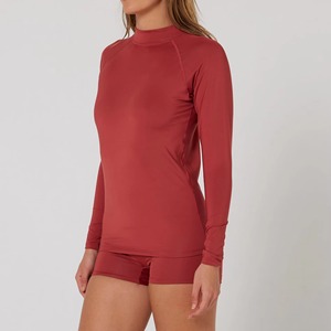Women's Polyester/Nylon Compression Tee <b>Long</b> <b>Sleeve</b> Fitness <b>Base</b> <b>Layer</b> Anti-UV UPF50+ Breathable Moisture Wicking Rash Guard - Product Image 4
