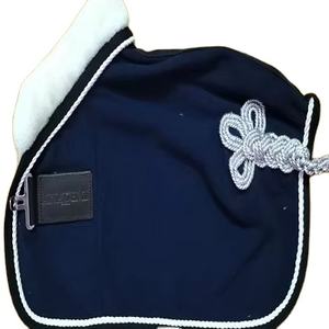 Tapis en polaire de cheval miniature bleu noir beige avec logo personnalisé ODM/OEM EQUEATRIAN Kanpur Fabricant de gros - Product Image 1