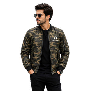 Custom Woodland Camo Bomber <b>Jacket</b> for Men & Women Reversible <b>Zip</b> <b>Up</b> Flight <b>Jacket</b> Windproof Winter Hunting Outdoor <b>Jacket</b> OEM - Product Image 2