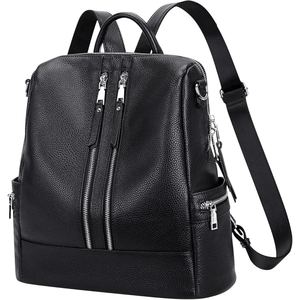 Soft Convertible Genuine Buffalo Leather Backpack Women's Minimal Style Travel School Office Daily Carry Bag - Product Image 3