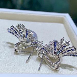 High Quality 925 Precision 10-11mm New Commuting Versatile Natural <b>Pearl</b> <b>Earrings</b> Comparable to Australian White Strong Light - Product Image 3