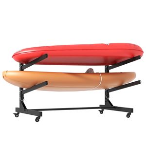 Support de rangement autoportant robuste pour kayaks, réglable avec roues verrouillables pour 2 kayaks, SUP et SUP gonflables - Product Image 2