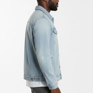 2026 Latest <b>Denim</b> <b>Jacket</b> for Men High Quality Hot Selling Street Style Casual Jeans Outerwear Affordable Price Mens <b>Denim</b> <b>Jacket</b> - Product Image 2