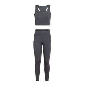 Ensemble de yoga solide personnalisé de haute qualité pour femmes, 2 pièces, taille haute, séchage rapide, respirant, écologique, vente en gros, best-seller - Product Image 1