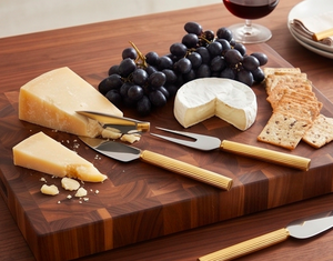 Stainless Steel <b>Cheese</b> <b>Knife</b> <b>Set</b> With Gold Handles Durable Flatware Dishwasher Safe For Kitchen Use Events And Hotel Use - Product Image 6
