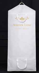 Sac à vêtements en tissu de coton mousseline de haute qualité, sur mesure, avec logo personnalisé, grand format, pour robe de mariée, avec fermeture éclair. - Product Image 2