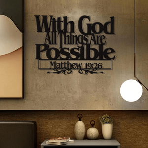 CIFbuy Decorazione da parete in ferro stile rustico vintage con versetti biblici ispiratori per la casa, la chiesa o la sala di preghiera dell'hotel - Product Image 1