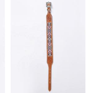 Collier pour chien en cuir de vache orné de perles, avec travail manuel et sculpture, fabricant en gros, sur mesure - Product Image 4