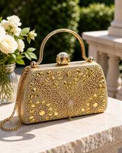Stylish Modern <b>Jewelry</b> Clutch Purse-Fabric Beads Lightweight Square Customizable Size Embroidery Spacious Everyday Use Casual - Product Image 5