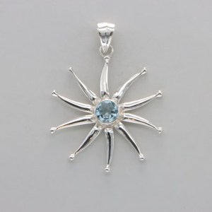 Pendentif Croix en Argent Sterling Plaqué Rhodium avec Sertissage à la Labradorite, Charme Religieux, Bijou Unisexe - Product Image 3