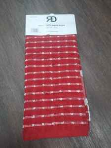 ผ้าเช็ดครัวลายตาราง ผ้าฝ้าย ซับน้ำเร็ว ขอบด็อบบี้ รูปทรงสี่เหลี่ยม - Product Image 2