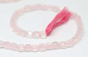 ลูกปัดโรสควอตซ์ทรงลูกบาศก์เหลี่ยมเพชรพลอย ขนาด 5-5.5 มม. รูปทรงกล่อง ลูกปัดพลอยสีชมพู 10 นิ้ว สำหรับทำเครื่องประดับ ขายส่ง - Product Image 6