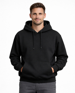 รับผลิตเสื้อฮู้ดผ้าฝ้ายฟลีซแบบ OEM ขายส่งตามสั่ง 340 GSM ผลิตเสื้อผ้าจำนวนมากภายใต้แบรนด์ของคุณเอง - Product Image 1