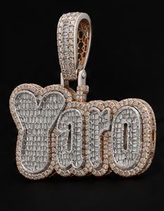 Pendentif Lettre Hip Hop Moissanite Plaqué Or Rose Effet Glacé en Argent Sterling 925, Breloque Prénom Unisexe, Bijou Personnalisé pour Cadeau de Fête - Product Image 4