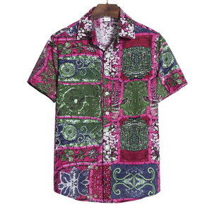 Camisa Tropical Hawaiana de Verano para Hombre, de Algodón y Lino, Formal, de Manga Corta, Talla Grande, con Estampado Floral Vintage, Famosa - Product Image 3