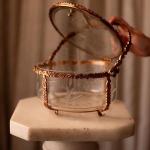 <b>Vanity</b> Storage Box Prestigious Brass Aluminum Decorative Metal Storage Decor Hotel Boxes Home Table Decoration Aluminum Storage - Product Image 1