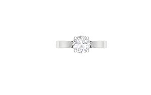 Anillo de compromiso solitario con diamante cultivado en laboratorio de 1.5 quilates, corte brillante clásico, en oro amarillo de 18k, con banda de boda personalizada para mujer. - Product Image 6