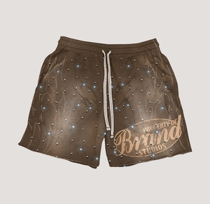 Conjunto de 2 piezas de camiseta y pantalón corto de algodón 100% al por mayor, con logotipo bordado/impreso personalizado, de hombros caídos, para hombre, conjunto corto de verano. - Product Image 3