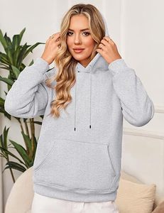 Sweat à capuche en polaire sherpa pour femme, pull chaud en peluche, sweat-shirt d'hiver doux et moelleux pour femme - Product Image 2