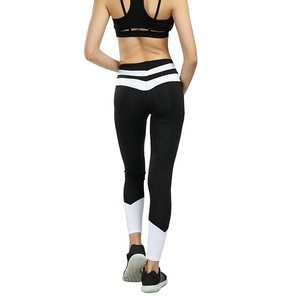 Logo personnalisé taille haute femmes antistatique respirant polyester compression pantalon de yoga de course anti-UV impression numérique en gros - Product Image 4