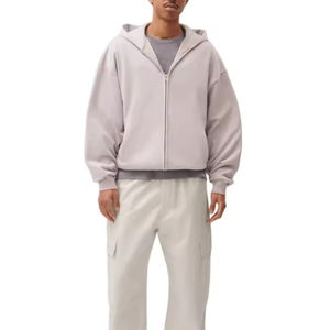 Sudaderas con Cremallera y Cuentas para Hombre, Diseño OEM/ODM, Bordado Personalizado, 100% Algodón, Alta Calidad, Fabricación al por Mayor - Product Image 5