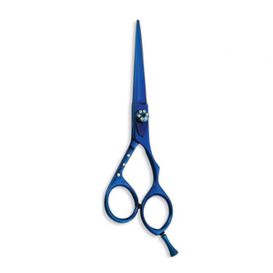 Ciseaux de barbier professionnels bleus en acier inoxydable, ciseaux de coupe de cheveux réutilisables pour droitiers, ciseaux de coiffure personnalisables avec logo, haute qualité - Product Image 1