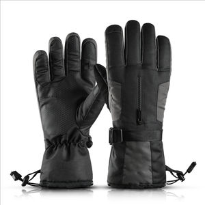 Guantes de esquí térmicos de invierno para carreras de nieve al aire libre, guantes de esquí de cuero a prueba de viento, guantes de esquí de Snowboard de alta calidad con logotipo personalizado - Product Image 4