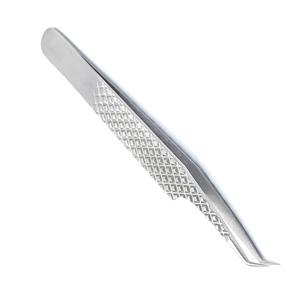 แหนบต่อขนตาปลายแหลมขนาด 10 มม. ดีไซน์เพชร จับถนัดมือ  วัสดุสแตนเลสขัดเงา - Product Image 4