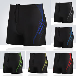 Shorts de bain pour hommes en spandex et polyester en gros, séchage rapide, cordon de serrage, shorts de plongée aquatique, logo de marque personnalisé, shorts tendance - Product Image 1