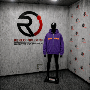 Purple Oversized Zip Up <b>Hoodie</b> With Self Made <b>Orange</b> Graphic Print Unisex Streetwear Loose Fit Hooded Sweatshirt Style Causal - Product Image 3